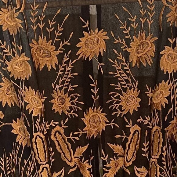 Free People FP Garden Of Bloom Mini Dress XS Sheer Whimsigoth Fairy Grunge - Picture 4 of 9